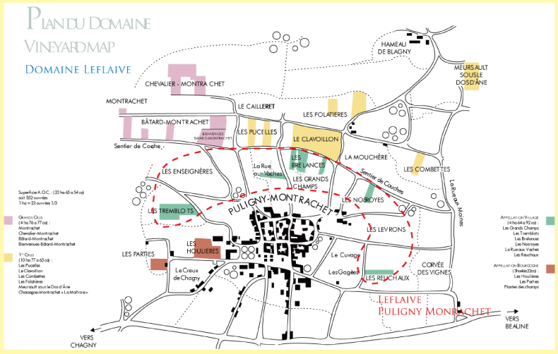 ポルトガル・フランスワインなど各国ワイン通販　レ・ブルジョン　ドメーヌ・ルフレーヴ　ピュリニー・モンラッシェ　の畑