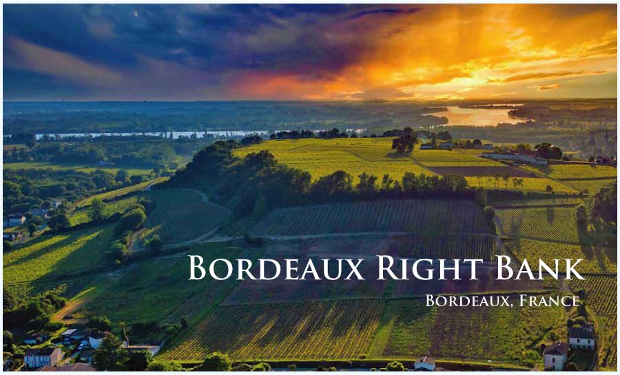 フランス・ワイン産地、ボルドー右岸のぶどう畑